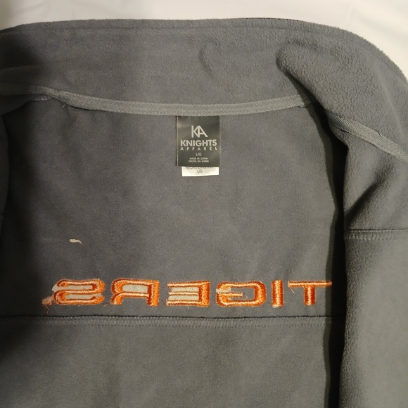 Auburn University Jacket Zip,Fleece Lined,Navy,Orange Trim, Men,Size L,Pre-owned - Picture 8 of 12